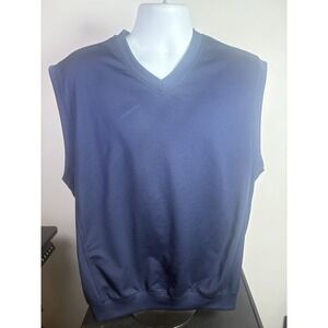 Pro Tour Performance Golf Vest Mens Large Navy Blue V-Neck Stretch Pullover